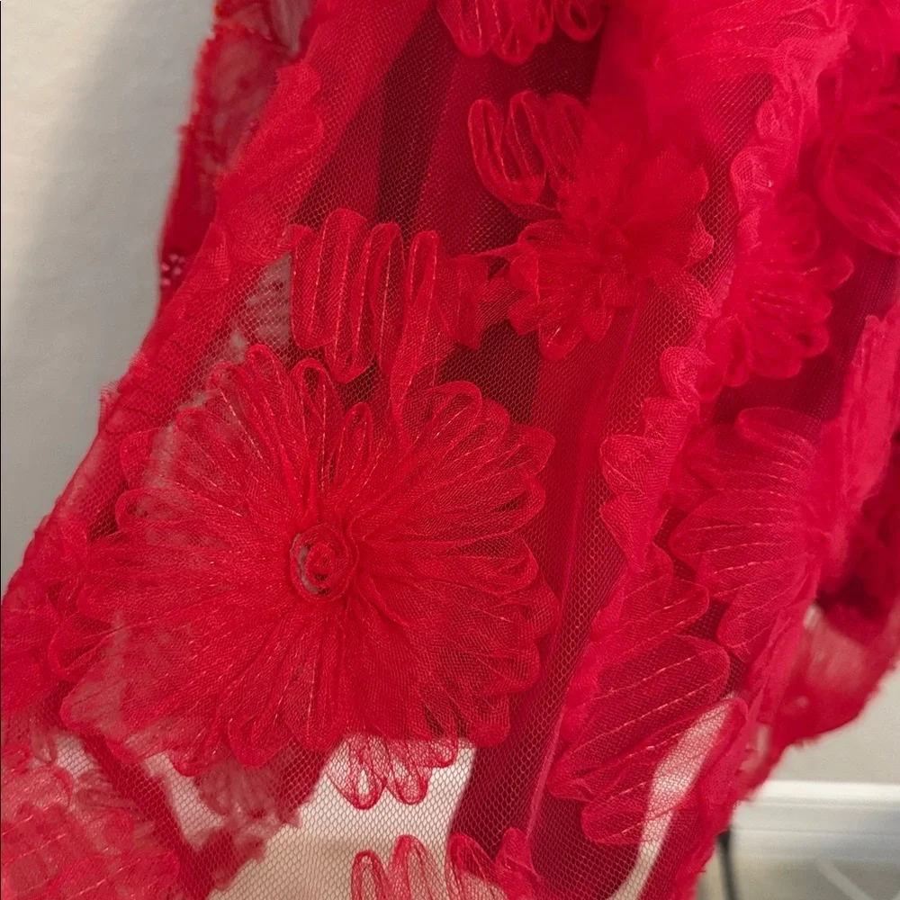 Rare Editions Red Floral Girls Dress